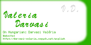 valeria darvasi business card